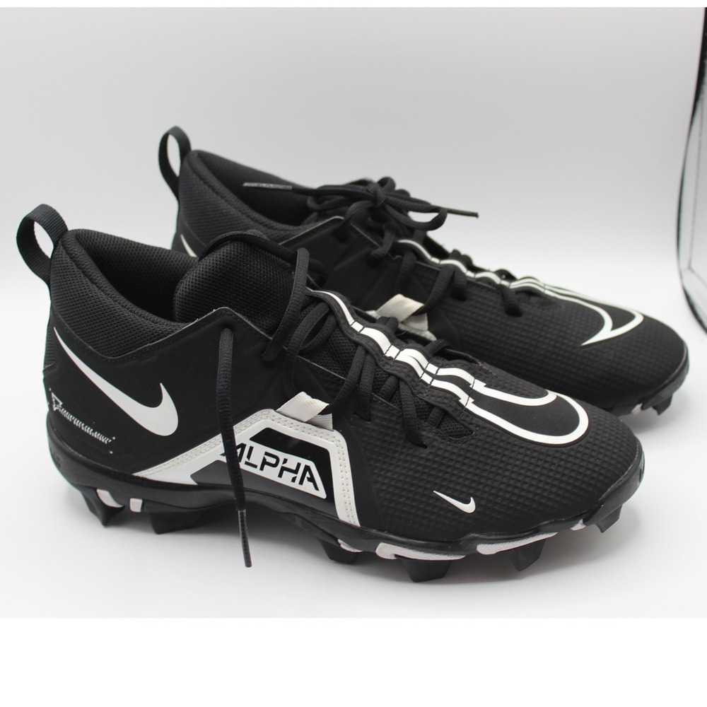 Nike Alpha Menace 3 Shark Black White Football Cleats Mens 9 CV0584-001 - Picture 4 of 8